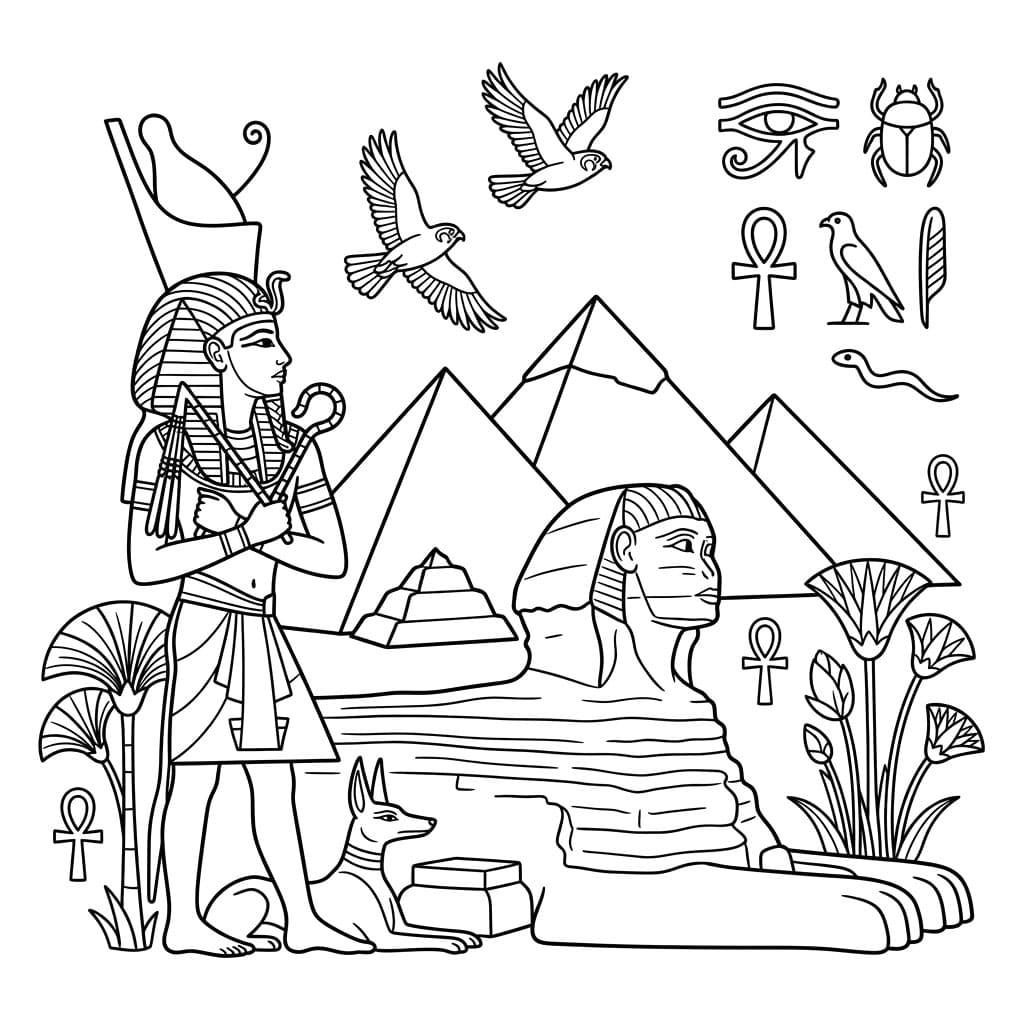 ζωγραφική Φαραώ και Φτερωτός Ορίζοντας