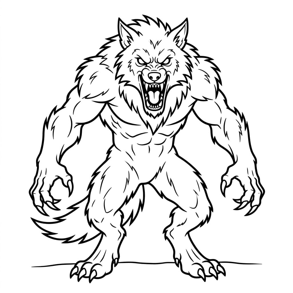 ζωγραφική Φοβερός Λυκάνθρωπος