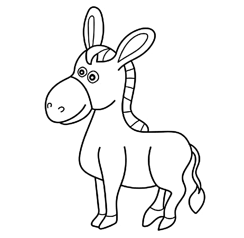 ζωγραφική Γάιδαρος που περπατάει