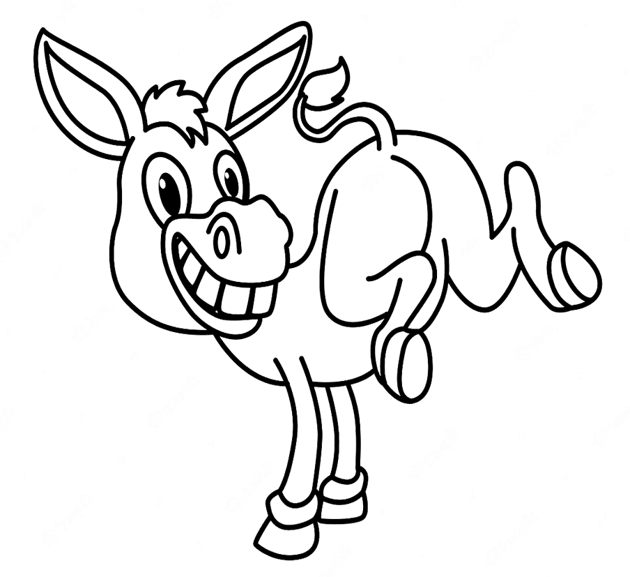 ζωγραφική Γάιδαρος που πηδάει