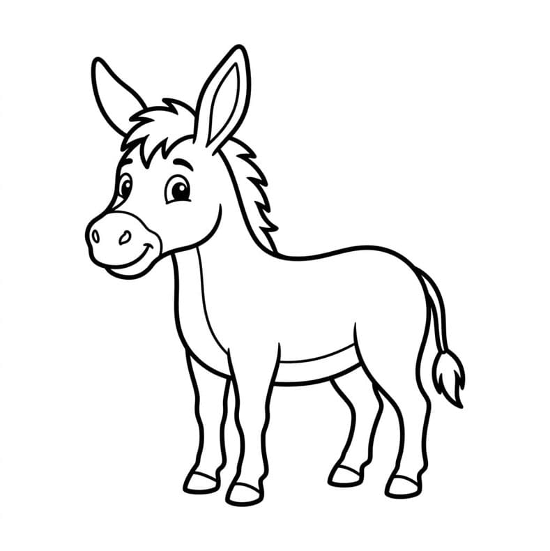 ζωγραφική Γάιδαρος που στέκεται