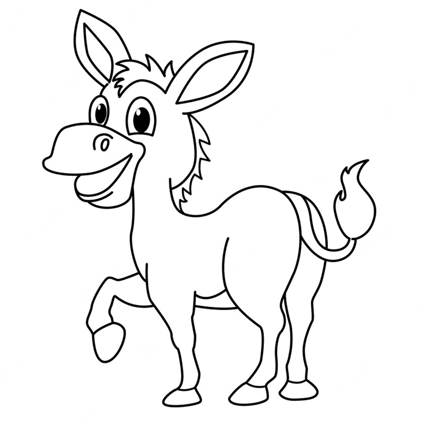 ζωγραφική Γαϊδουράκι χαμογελαστό πρόσωπο