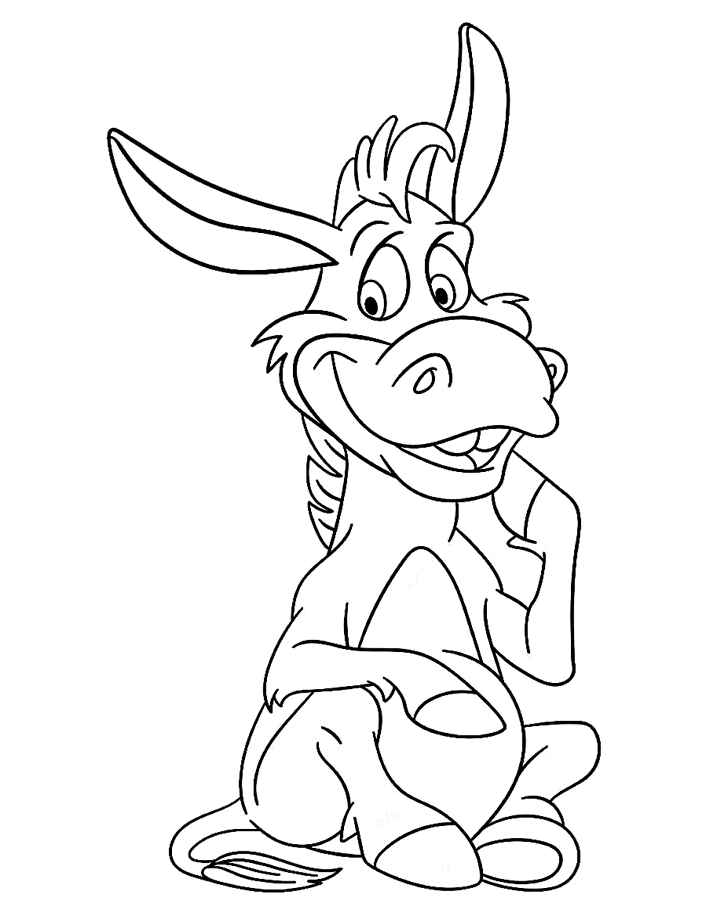 ζωγραφική Γαϊδούρι κινουμένων σχεδίων χαρούμενος