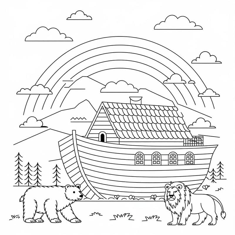 ζωγραφική Η εκπληκτική Κιβωτός του Νώε