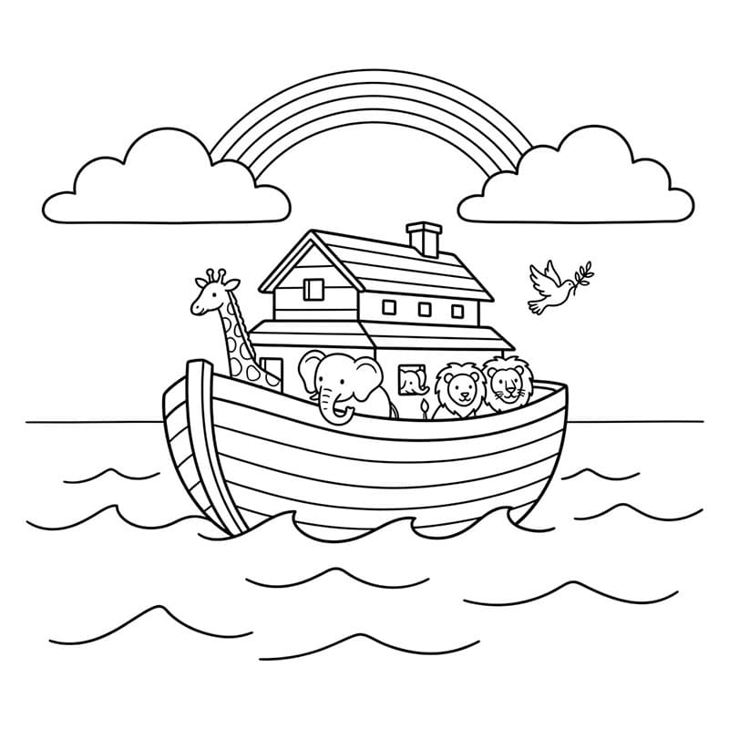 ζωγραφική Η Κιβωτός του Νώε στον Ειρηνικό Ωκεανό