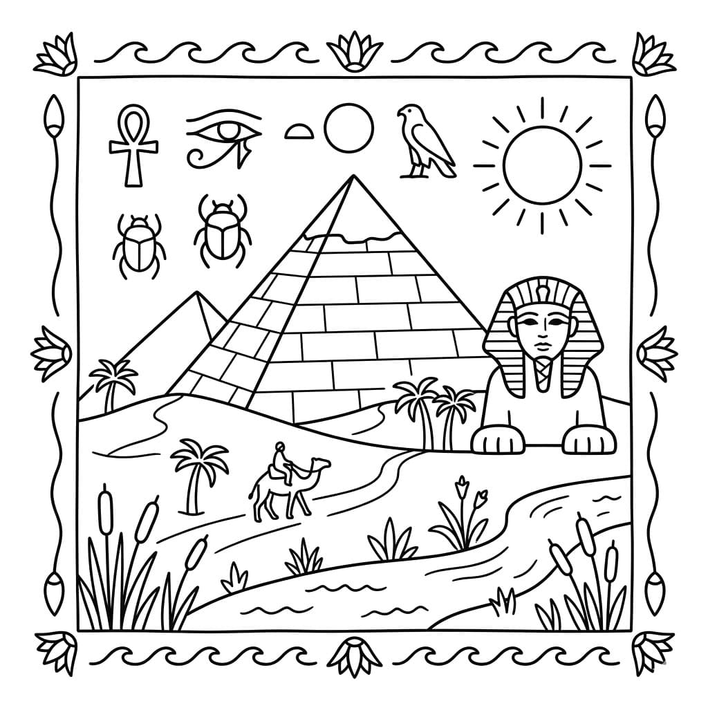 ζωγραφική Ιερό Πλαίσιο της Αιγύπτου