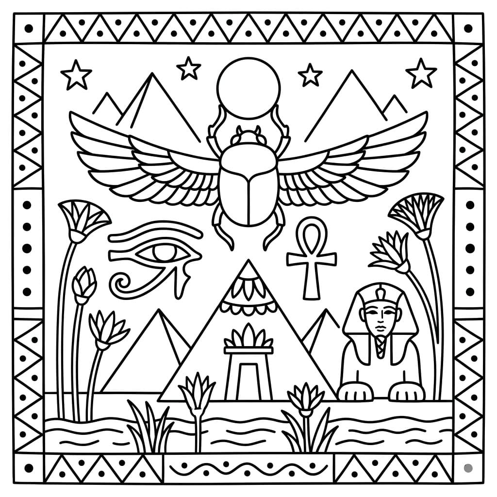 ζωγραφική Ιερός Σκαραβαίος Ουρανός