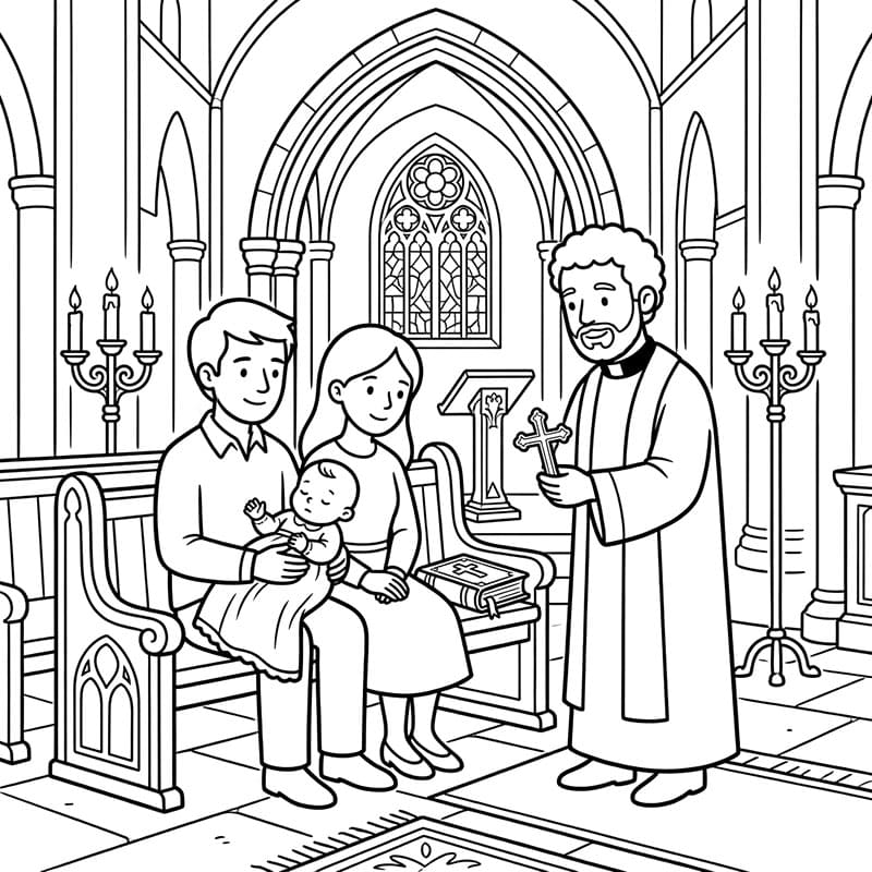 ζωγραφική Ιεροτελεστία Βάπτισμα Καθεδρικού