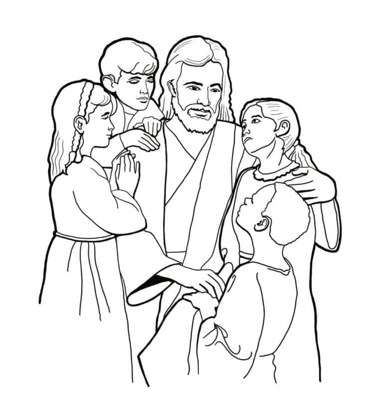 ζωγραφική Ιησούς και παιδιά