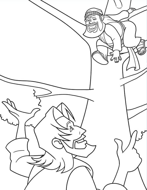 ζωγραφική Ιησούς και Ζακχαίος