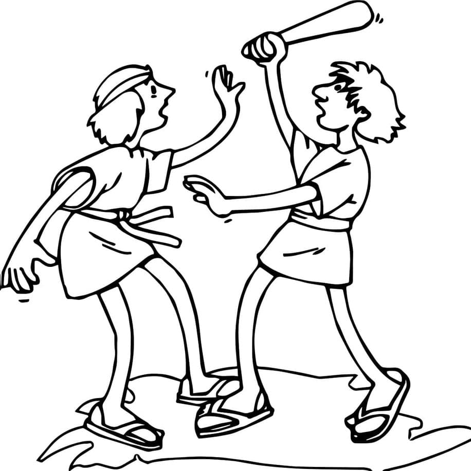 ζωγραφική Κάιν και Άβελ για εκτύπωση