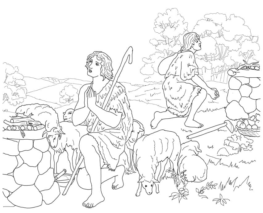 ζωγραφική Κάιν και Άβελ Η Οδός της Θυσίας