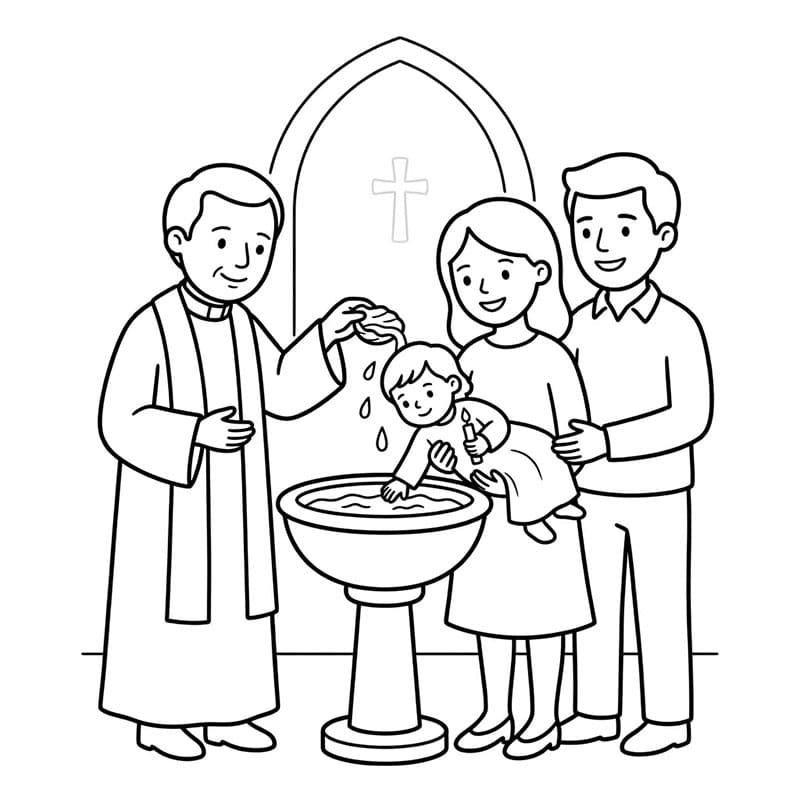 ζωγραφική Κατανυκτικό Βάπτισμα Πίστης