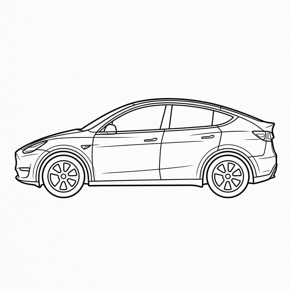 ζωγραφική Κλασικό Σεντάν Τέσλα