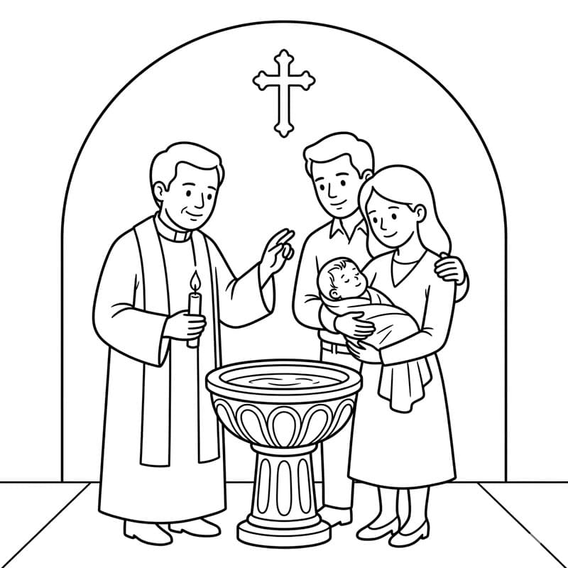 ζωγραφική Κλασικό Βάπτισμα Παιδιού