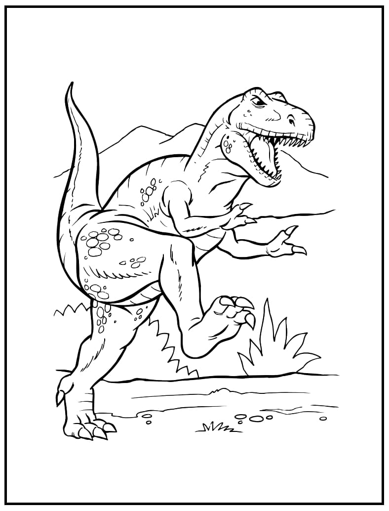 ζωγραφική Κυνήγι Τυραννόσαυρου Ρεξ