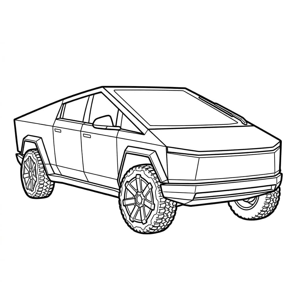 ζωγραφική Κυβερνοφορτηγό Τέσλα