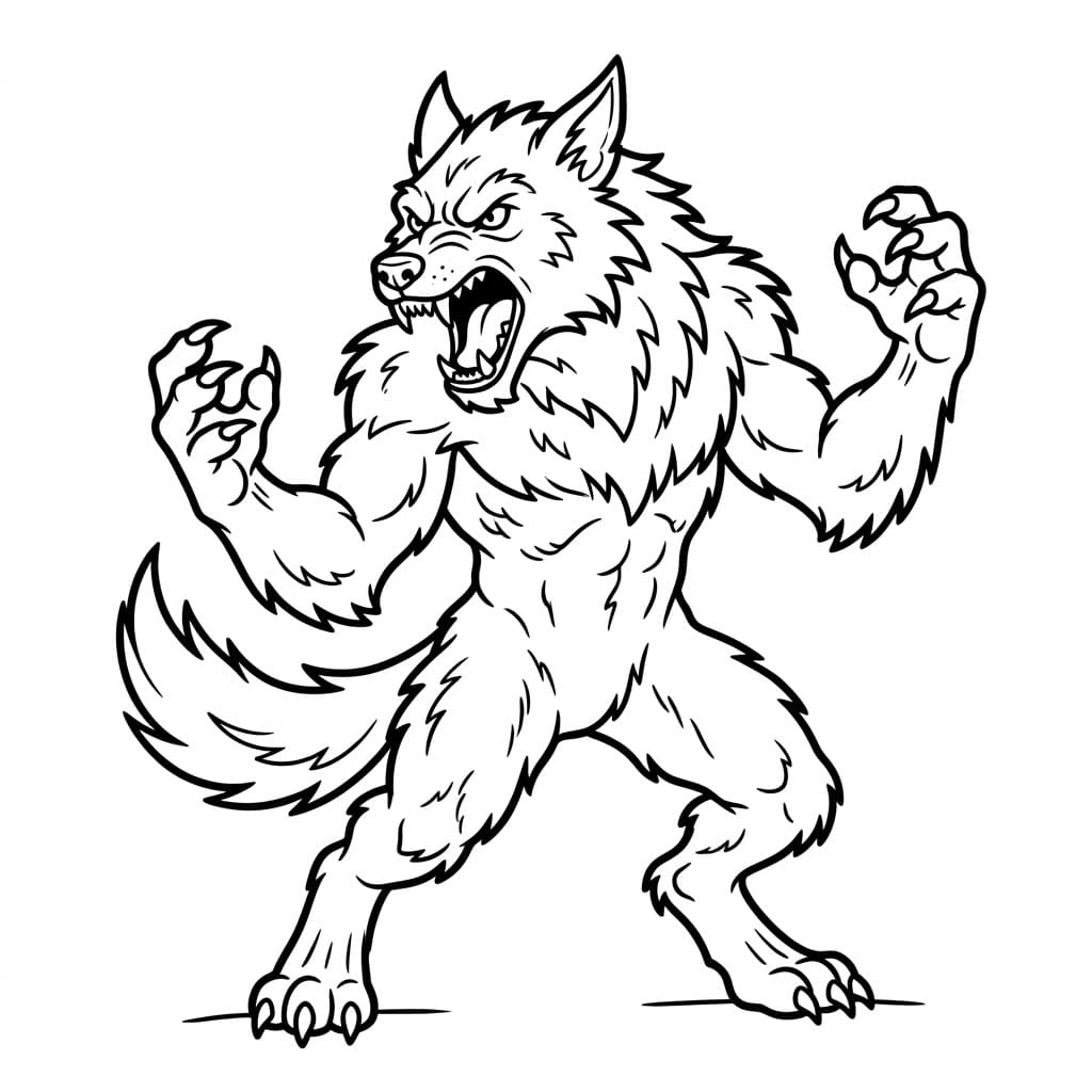 ζωγραφική Μανιασμένος Λυκάνθρωπος