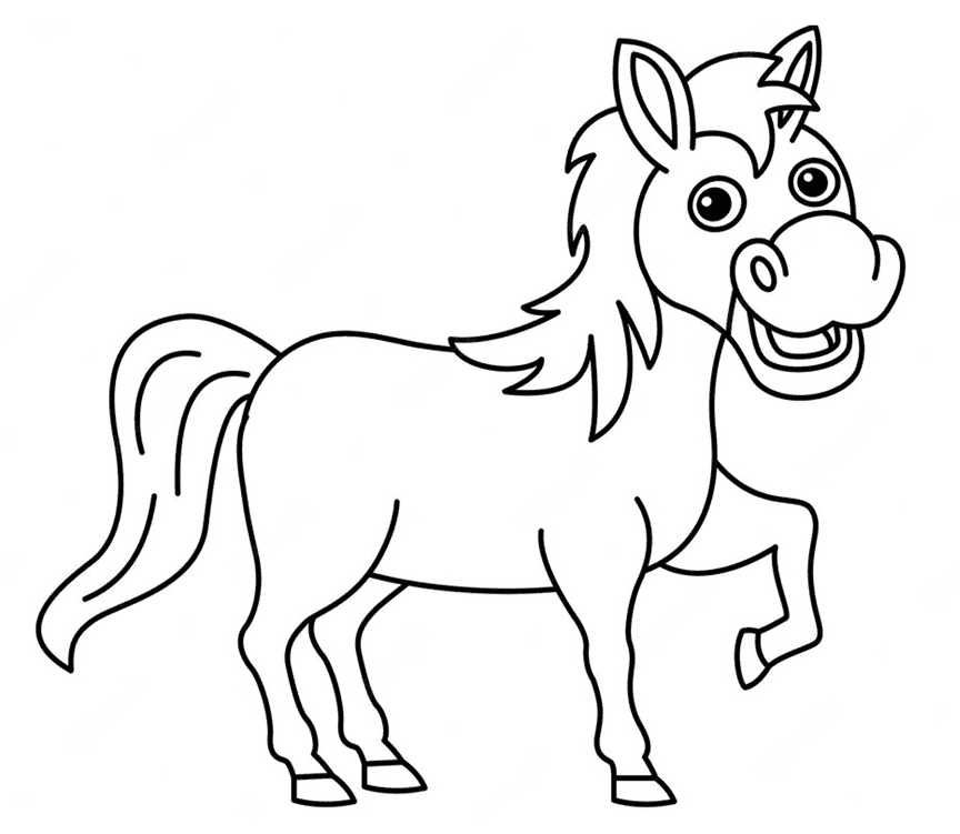 ζωγραφική Μικρό γαϊδουράκι που περπατάει