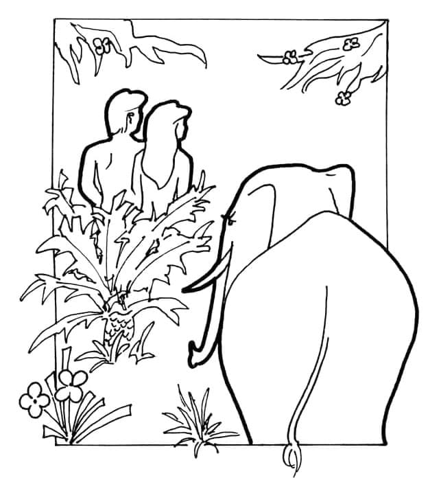 ζωγραφική Ο Αδάμ και η Εύα δημιουργήθηκαν