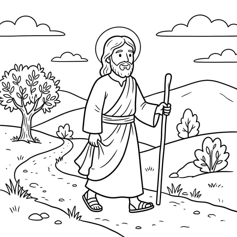 ζωγραφική Ο Ιησούς καθ' οδόν