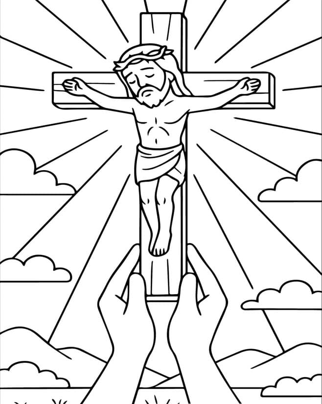 ζωγραφική Ο Ιησούς στον Σταυρό