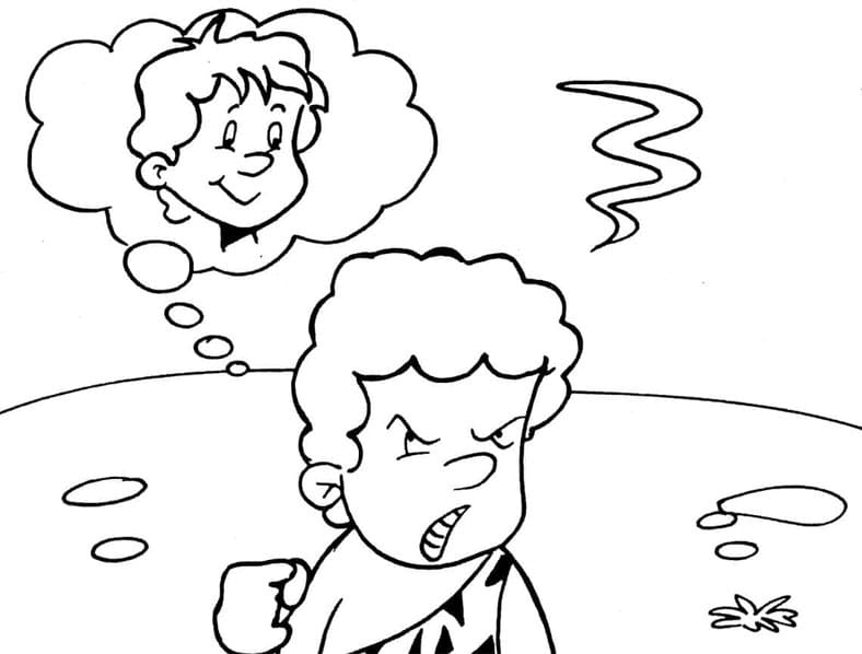 ζωγραφική Ο Κάιν είναι θυμωμένος