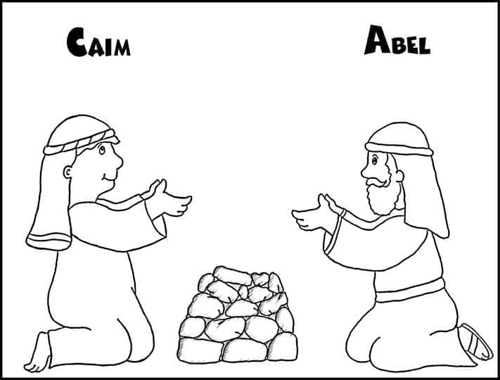 ζωγραφική Ο Κάιν και ο Άβελ προσεύχονται