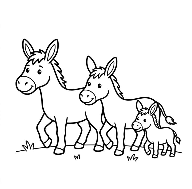 ζωγραφική Οικογένεια Γαϊδουριών