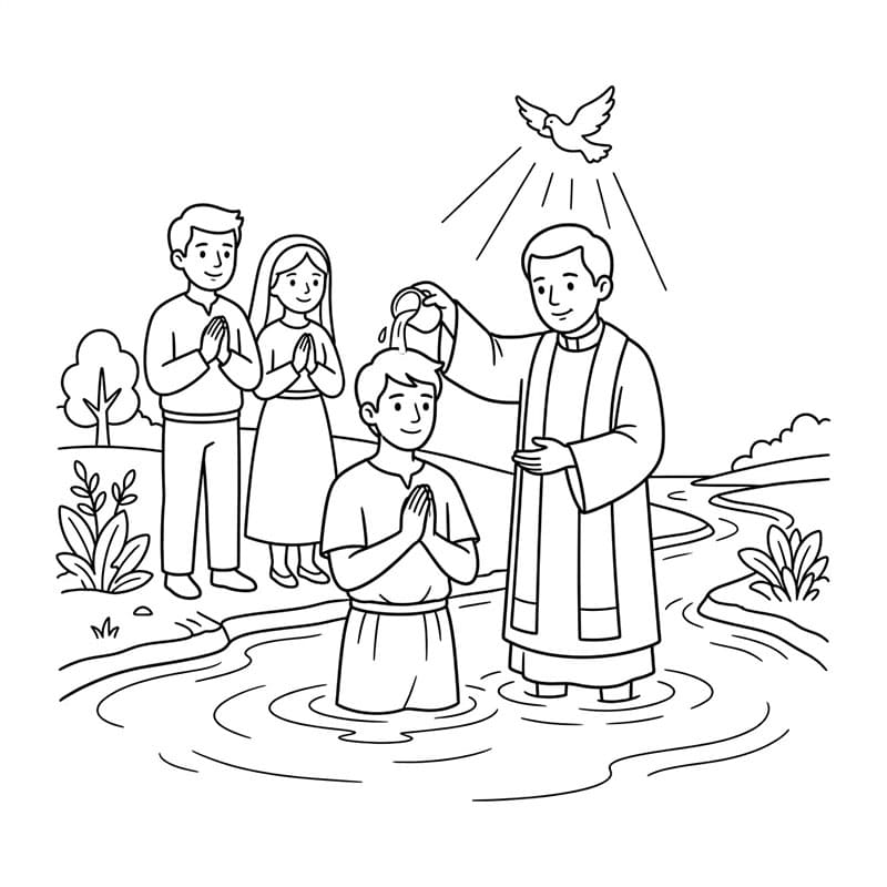 ζωγραφική Ομαδικό Βάπτισμα Πιστών