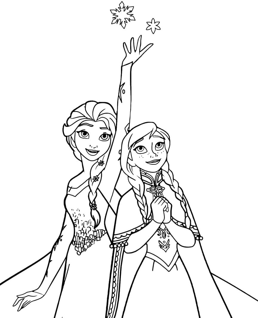 ζωγραφική Παγωμένη Άννα με την Έλσα