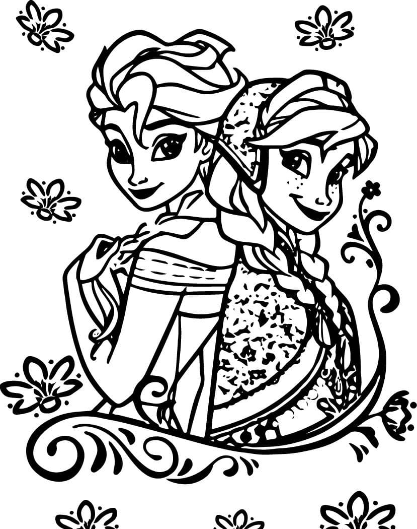 ζωγραφική Παγωμένη Έλσα και Άννα