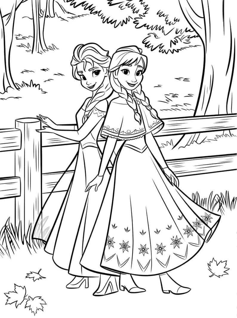 ζωγραφική Παγωμένη Έλσα με την Άννα