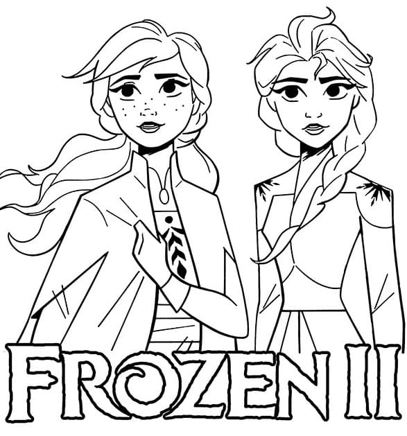 ζωγραφική Ψυχρά κι Ανάποδα II Έλσα και Άννα