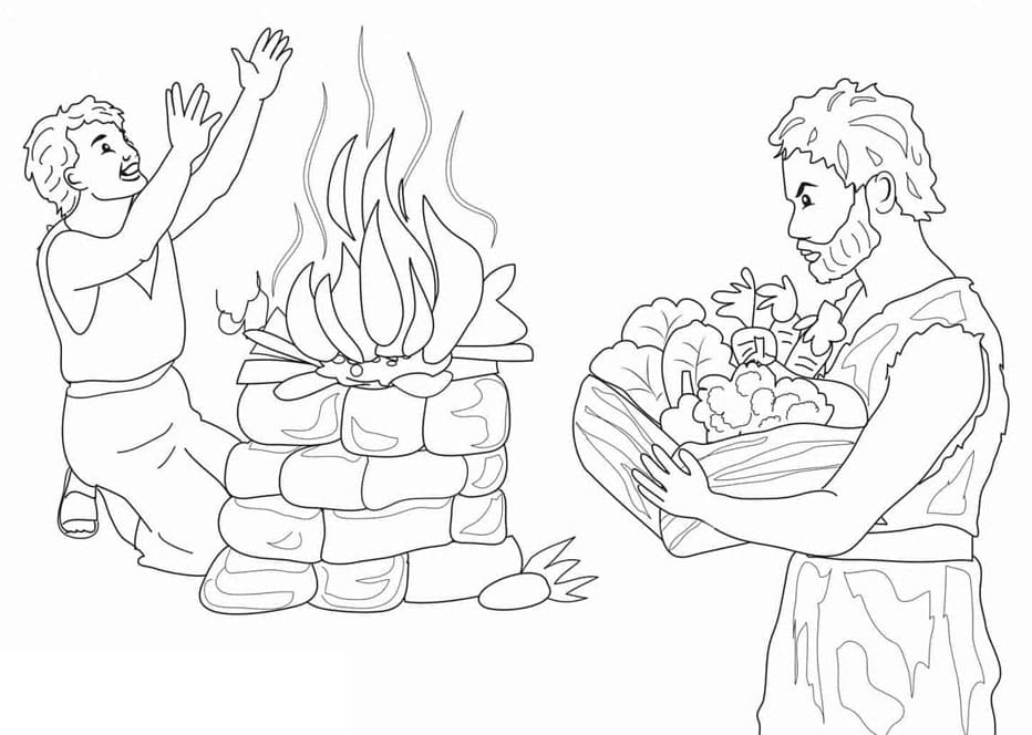 ζωγραφική Σχέδιο του Κάιν και του Άβελ