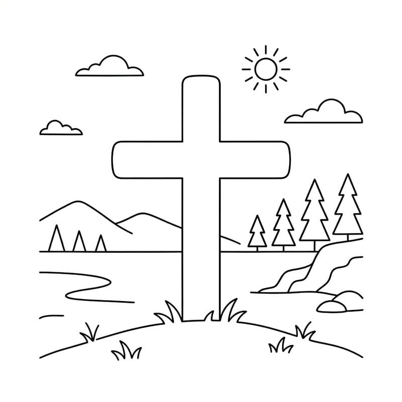 ζωγραφική Σταυρός του Τοπίου