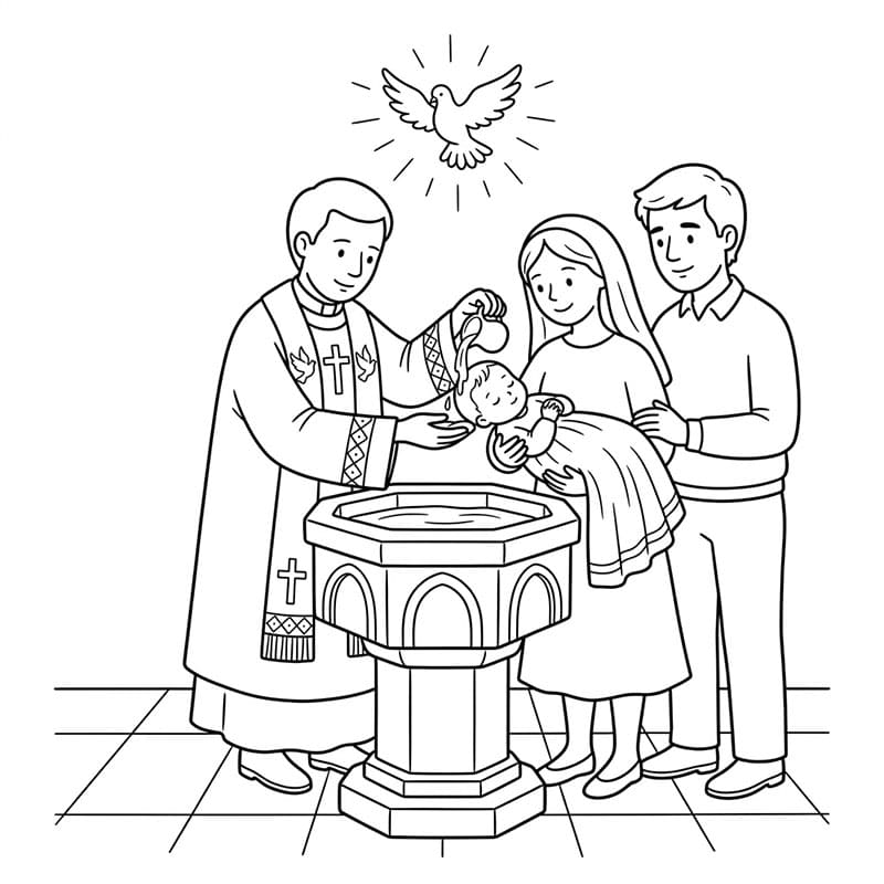 ζωγραφική Τελετουργικό Βάπτισμα Ευλογίας