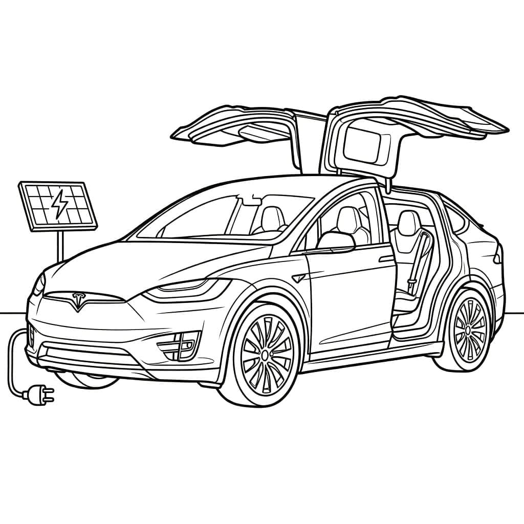 ζωγραφική Τέσλα με ανοιχτές πόρτες