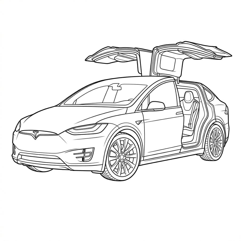 ζωγραφική Τέσλα με πόρτες-φτερά