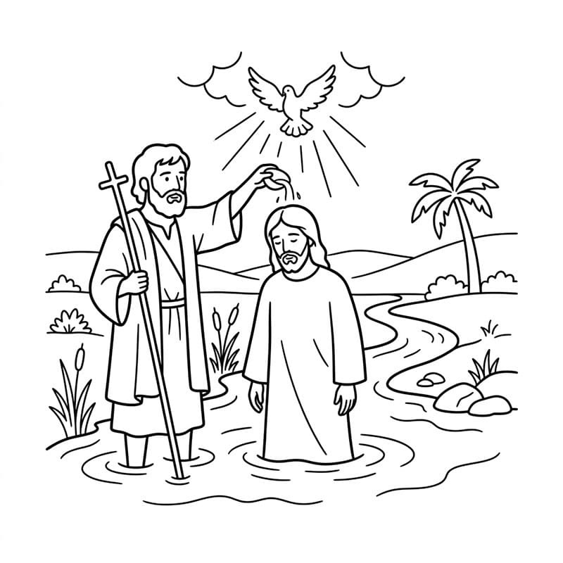 ζωγραφική Θεϊκό Βάπτισμα Παρουσίας