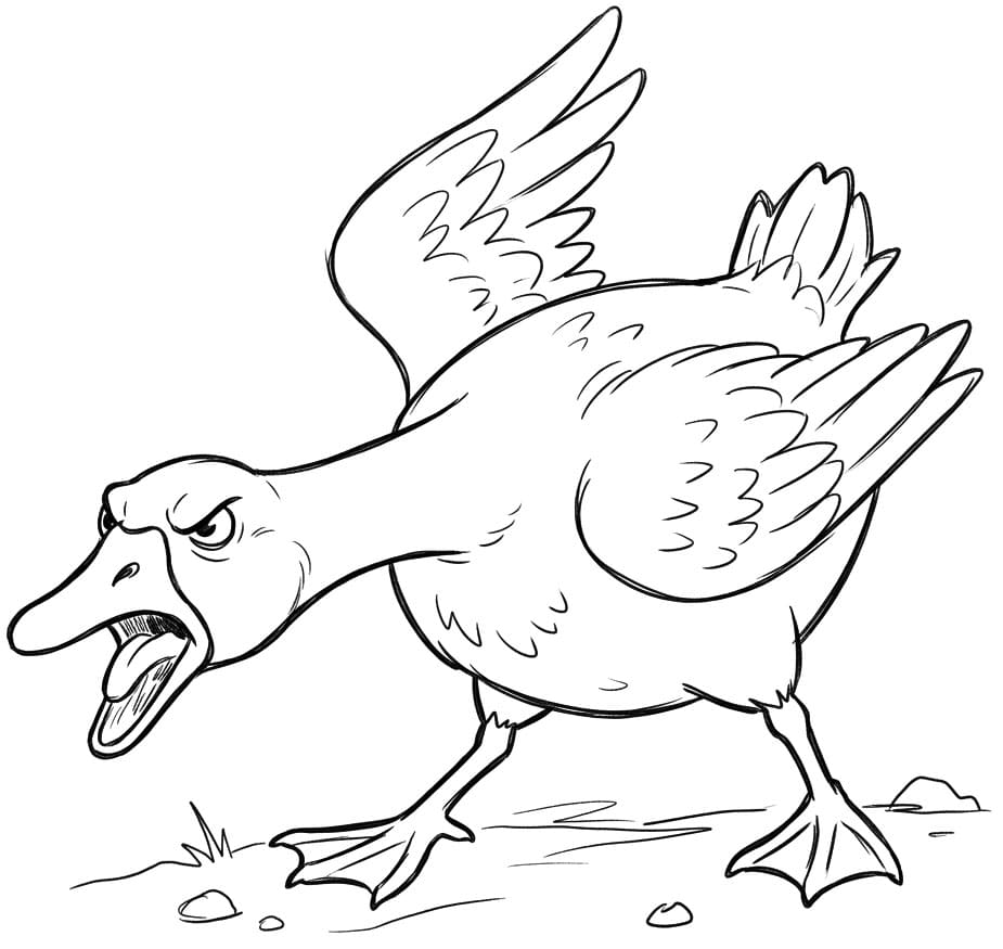 ζωγραφική Θυμωμένη Χήνα