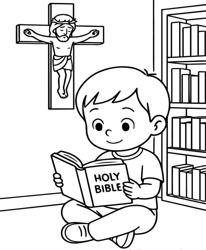 ζωγραφική Το αγόρι και ο σταυρός