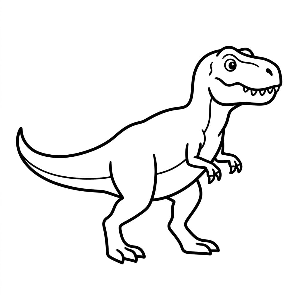 ζωγραφική Τυραννόσαυρος ρεξ Χαρούμενος