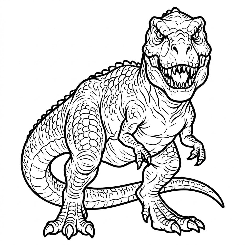 ζωγραφική Τυραννόσαυρος ρεξ τρομακτικός