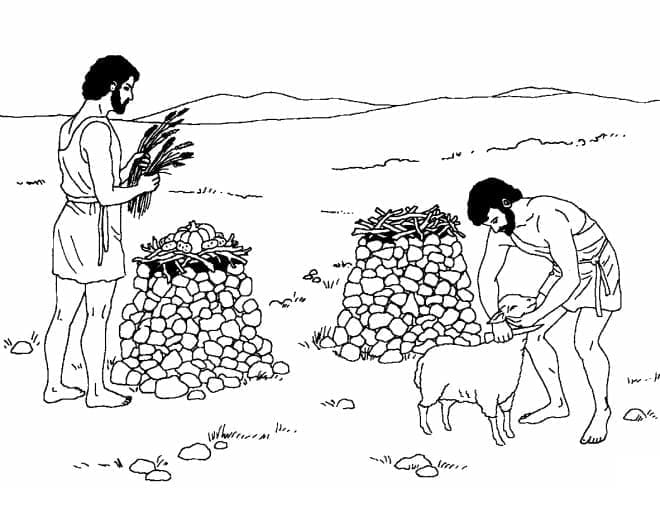 ζωγραφική Βιβλική ιστορία Κάιν και Άβελ