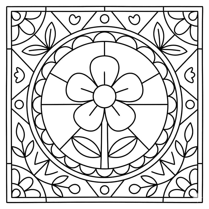 ζωγραφική Υαλογράφημα Άνθος Μαντάλα