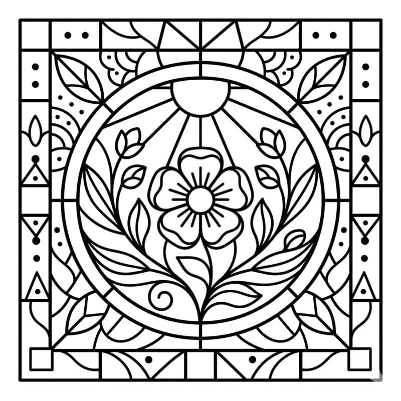 ζωγραφική Υαλογράφημα Φύση και Αρμονία