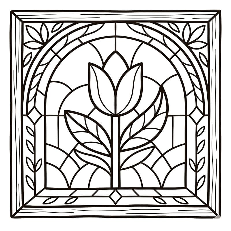 ζωγραφική Υαλογράφημα Λωτός Γαλήνης