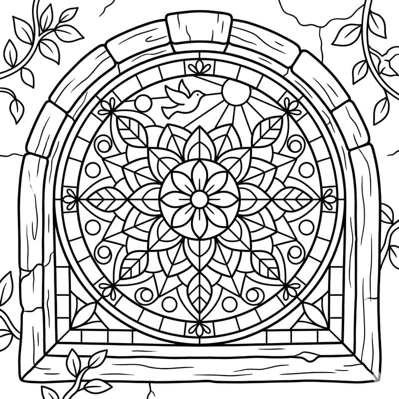 ζωγραφική Υαλογράφημα Μυστικός Κύκλος