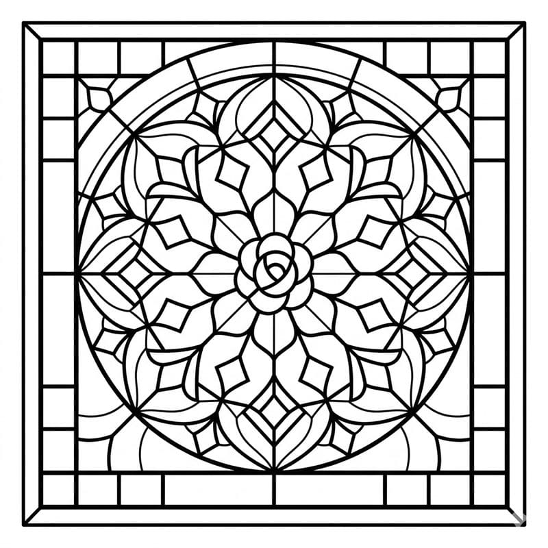 ζωγραφική Υαλογράφημα Πολύανθο Μοτίβο